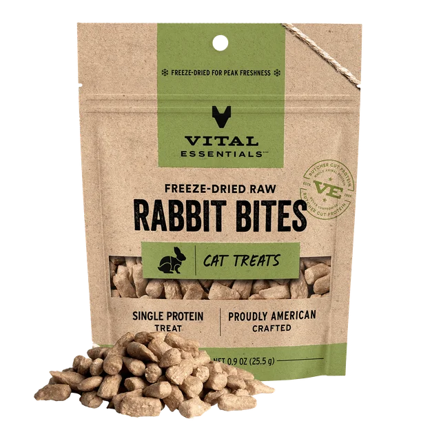 Vital Essentials - 凍乾小食 - 凍乾兔肉粒 0.9oz (貓用)