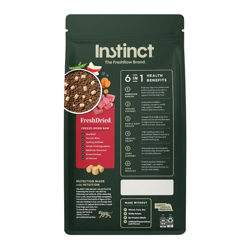 Instinct - rawboost NV 無穀物+凍乾生肉粒系列 (成犬牛肉配方) 3.5lbs / 10lbs