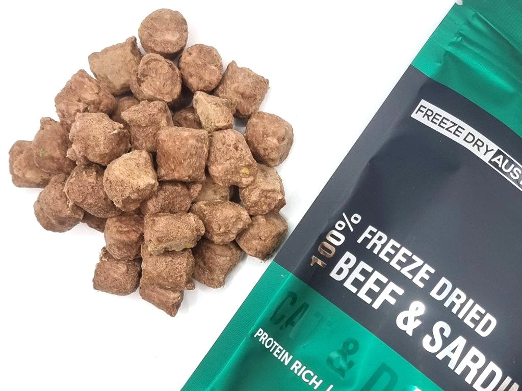 Freeze Dry - 凍乾 牛肉沙甸魚粒 100G