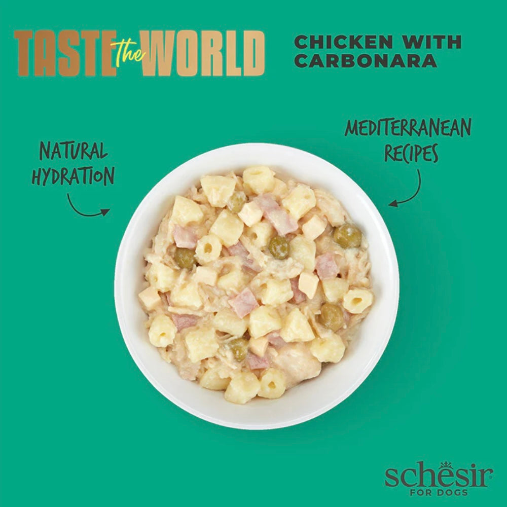 Schesir - Taste The World - 雞肉配意大利麵狗狗主食罐 - 150g