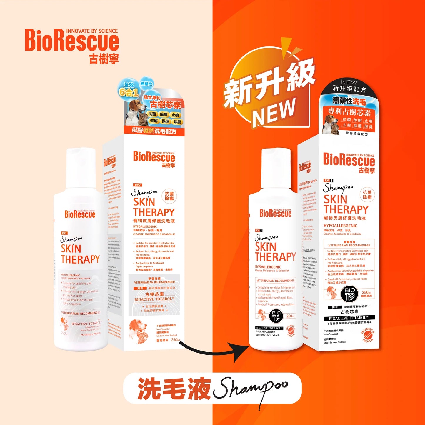 BioRescue - 古樹寧Shampoo - 寵物皮膚修護洗毛液 250ml