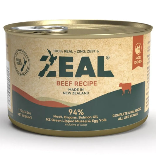ZEAL - 無穀物鮮肉罐頭 - 牛肉配方 170g (狗用)