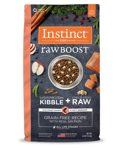 Instinct - rawboost NV 無穀物+凍乾生肉粒系列 (三文魚配方) 3.5lbs / 19lbs