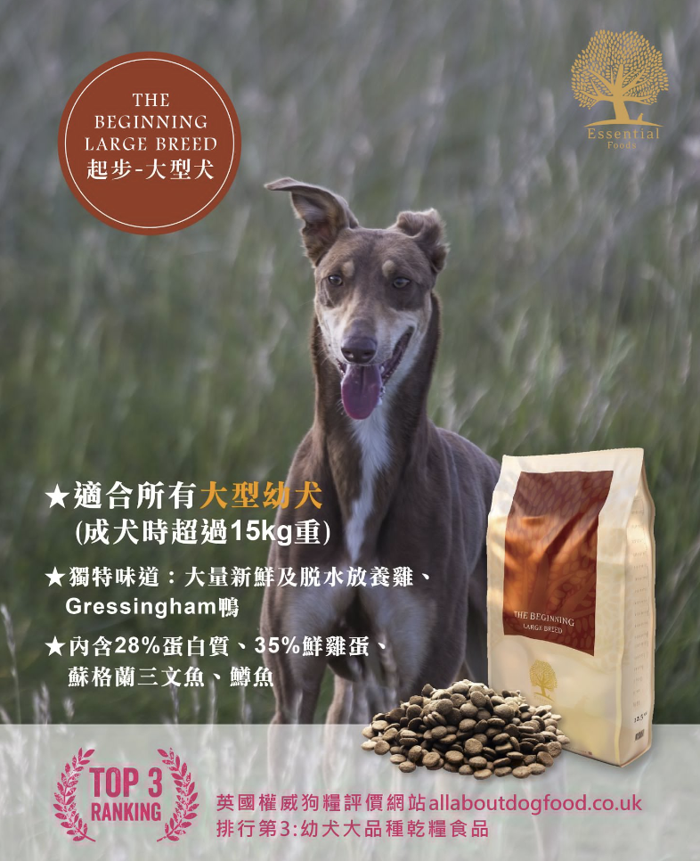 Essential - 起步 大型犬 ( 大粒 ) 10KG - 適合任何大型幼犬