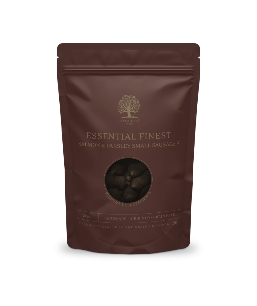 Essenital - 極緻手工小食系列 - 三文魚及香菜香腸 ( 120 g )