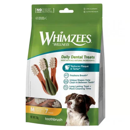 WHIMZEES - 牙刷形潔齒骨7支裝 (M)