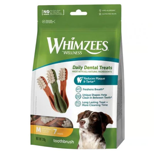 WHIMZEES - 牙刷形潔齒骨7支裝 (M)