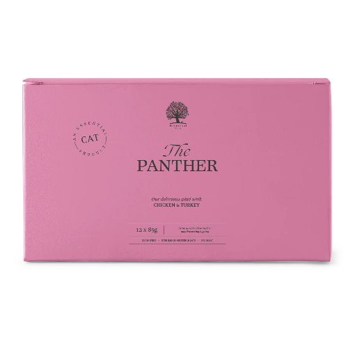Essenital - 粉紅豹豹濕糧 85G - 特別為結紮/去勢貓和室內/活動較少的貓設計