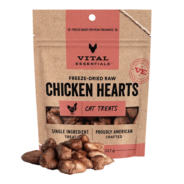 Vital Essentials - 凍乾小食 - 凍乾雞心粒 0.8oz (貓用)