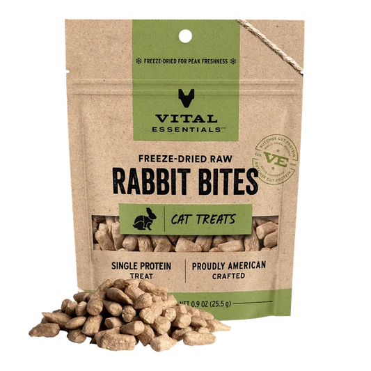 Vital Essentials - 凍乾小食 -  凍乾兔肉粒 0.9oz (貓用)