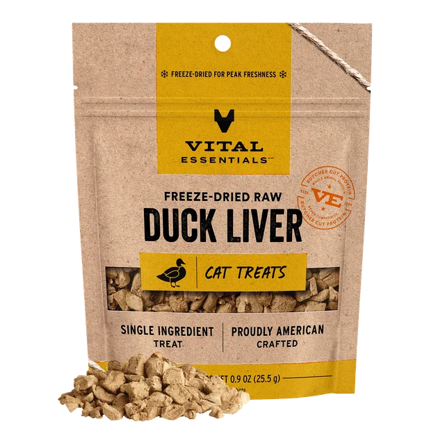 Vital Essentials - 凍乾小食 -  凍乾鴨肝粒 0.9oz (貓用)
