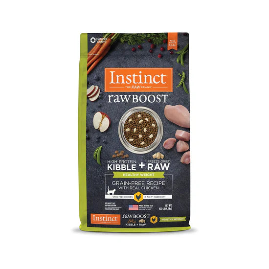 Instinct - rawboost NV 無穀物+凍乾生肉粒系列 (控制體重成犬雞肉配方) 4lbs / 20lbs