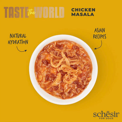 Schesir - Taste The World - 雞肉瑪沙拉狗主食罐 ( 150g )