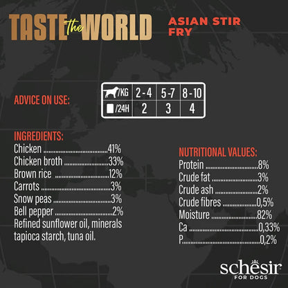 Schesir - Taste The World -雞肉口味亞洲炒飯狗主食罐 ( 150g )