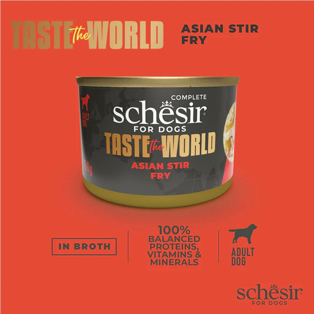 Schesir - Taste The World -雞肉口味亞洲炒飯狗主食罐 ( 150g )