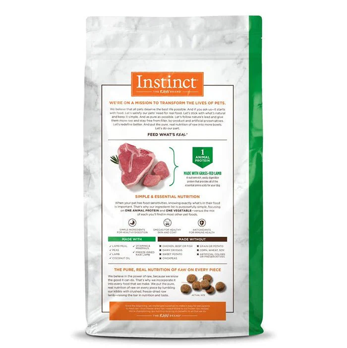 Instinct - 低敏單一蛋白系列 (羊肉低敏成犬配方) 4 lbs / 20 lbs