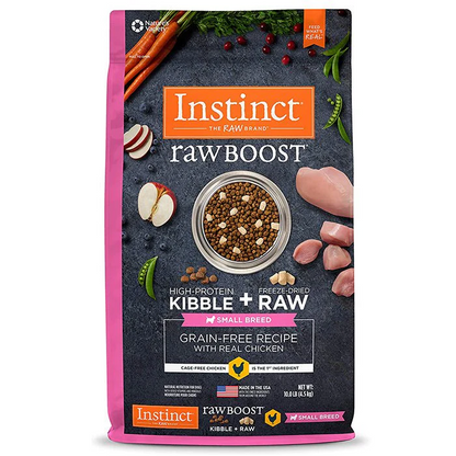Instinct - rawboost NV 無穀物+凍乾生肉粒系列 (雞肉凍乾小型犬配方) 3.5lbs / 10lbs