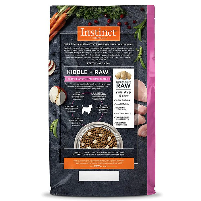 Instinct - rawboost NV 無穀物+凍乾生肉粒系列 (雞肉凍乾小型犬配方) 3.5lbs / 10lbs