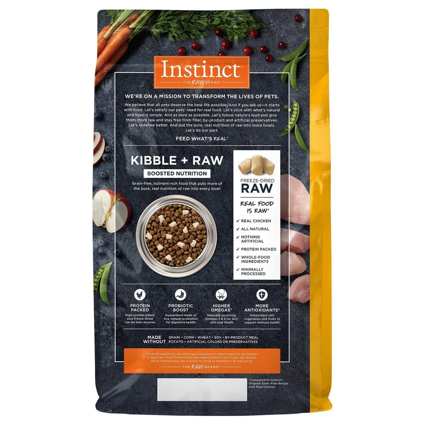 Instinct - rawboost NV 無穀物+凍乾生肉粒系列 (雞肉凍乾全犬配方) 4lbs / 21lbs