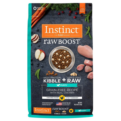 Instinct - rawboost NV 無穀物+凍乾生肉粒系列 (雞肉凍乾幼犬配方) 4lbs