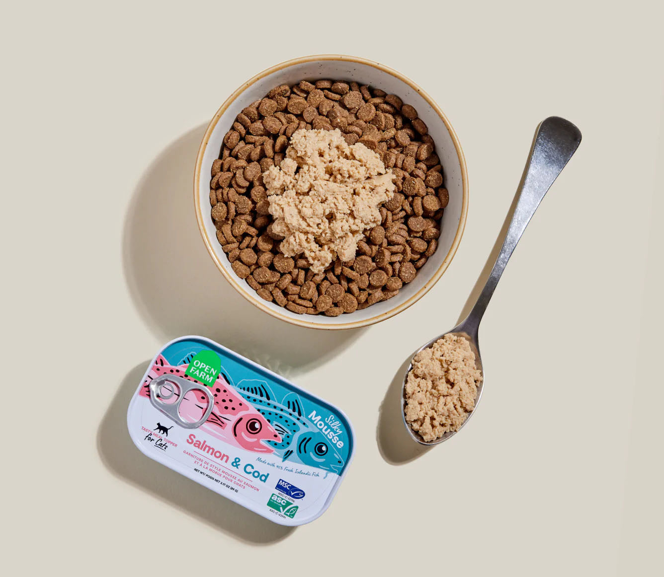 Open Farm - 滋咪糧伴三文魚鱈魚慕斯 貓用糧伴罐頭 3.17oz