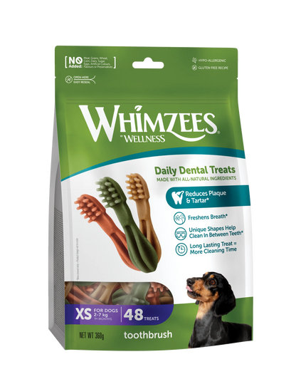 WHIMZEES - 牙刷形潔齒骨48支裝 (XS)