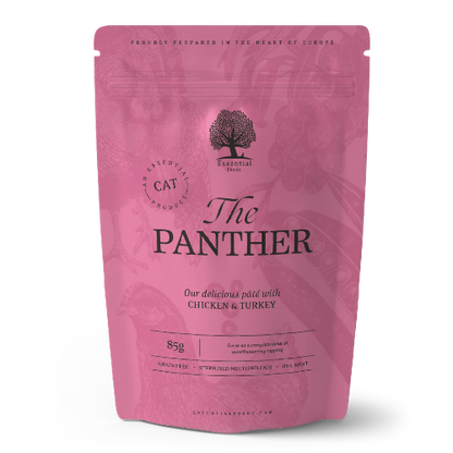 Essenital - 粉紅豹豹濕糧 85G - 特別為結紮/去勢貓和室內/活動較少的貓設計
