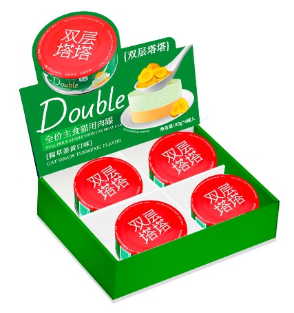 甜心廚房 全階段貓咪主食罐頭 - 雙層塔塔罐 貓草姜黃 85g