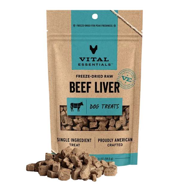 Vital Essentials - 凍乾小食 - 凍乾牛肝粒 2.1oz (犬用)