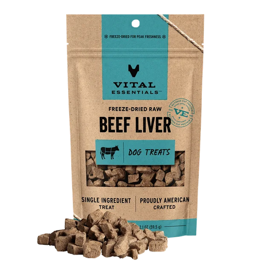 Vital Essentials - 凍乾小食 - 凍乾牛肝粒 2.1oz (犬用)
