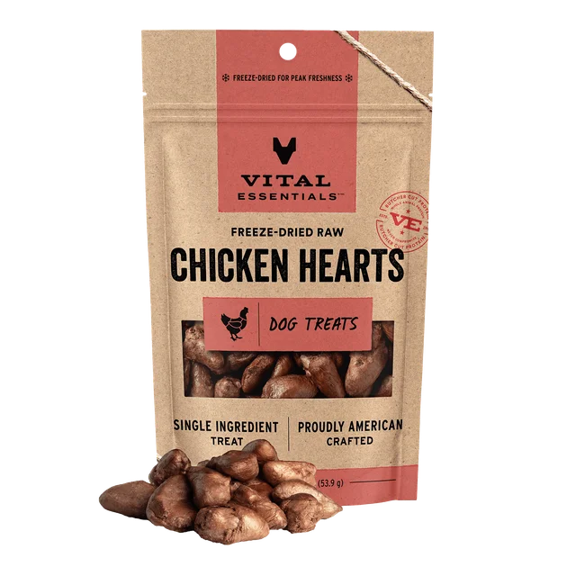 Vital Essentials - 凍乾小食 - 凍乾雞心粒 1.9oz (犬用)