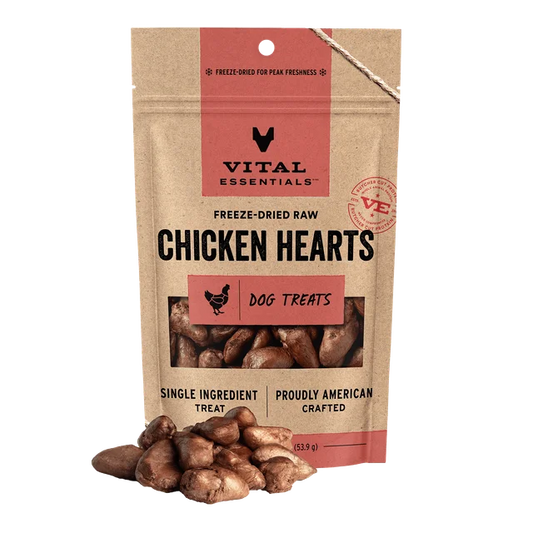 Vital Essentials - 凍乾小食 - 凍乾雞心粒 1.9oz (犬用)
