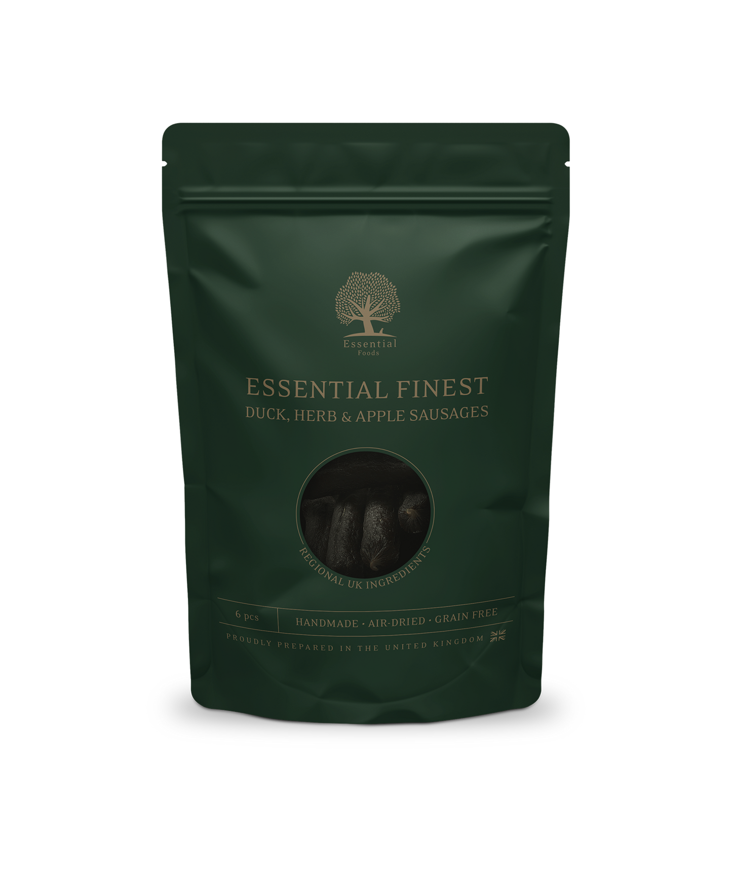 Essenital - 極緻手工小食系列 - 鴨肉蘋果草本香腸( 6件 )